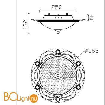 Потолочный светильник Freya Amado FR2700-CL-02-BZ - Схема
