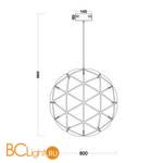 Подвесной светильник Freya Amber FR5099PL-L52CH - Схема
