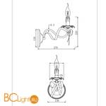 Бра Freya Arco FR2045-WL-01-WG - Схема