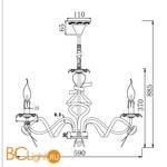 Люстра Freya Arco FR2045-PL-06-WG - Схема