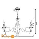 Люстра Freya Arco FR2045-PL-08-WG - Схема