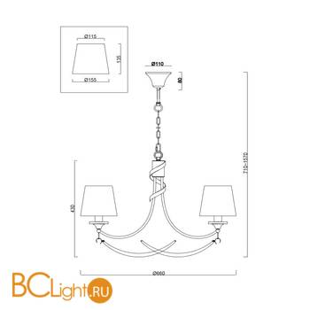 Люстра Freya Ariana FR5081PL-05CH - Схема