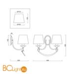 Бра Freya Ariana FR5081WL-02CH - Схема