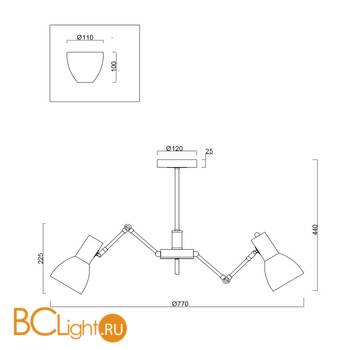Люстра Freya Avery FR5080PL-08W - Схема