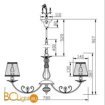 Люстра Freya Bianchi FR2307-PL-08-WG - Схема