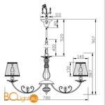 Люстра Freya Bianchi FR2307-PL-08-WG - Схема