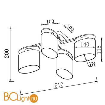 Потолочная люстра Freya FR5101-CL-04-CN - Схема