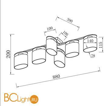 Потолочная люстра Freya Bice FR5101-CL-06-CN - Схема