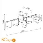 Потолочная люстра Freya Bice FR5101-CL-06-CN - Схема