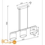 Подвесной светильник Freya Bice FR5101-PL-33-CN - Схема
