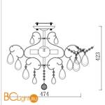 Потолочная люстра Freya Chabrol FR2302-CL-04-WG - Схема
