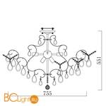 Потолочная люстра Freya Chabrol FR2302-CL-09-WG - Схема