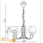 Люстра Freya Corda FR4402-PL-05-GB - Схема