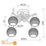 Потолочная люстра Freya Cosmo FR5102-CL-04-CH - Схема