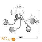 Потолочная люстра Freya Cosmo FR5102-CL-05-CH - Схема