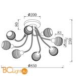 Потолочная люстра Freya Cosmo FR5102-CL-08-CH - Схема