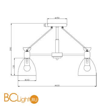 Потолочная люстра Freya Delia FR5033CL-03W - Схема