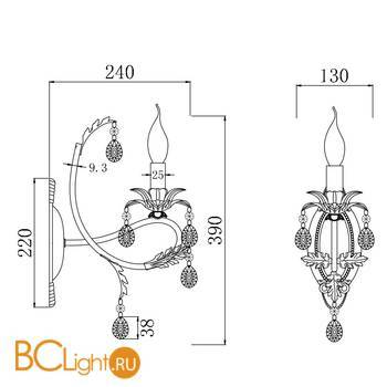 Бра Freya Dezi FR3040-WL-01-WG - Схема