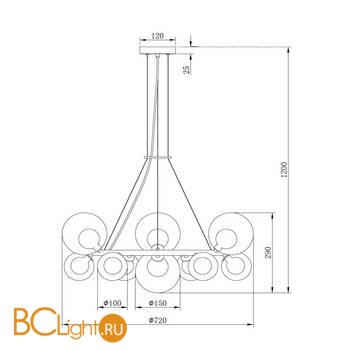 Люстра Freya Duo FR5139PL-10MG - Схема