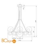 Люстра Freya Duo FR5139PL-10MG - Схема