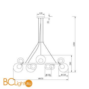 Люстра Freya Duo FR5139PL-14MG - Схема