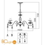 Люстра Freya Faberge FR3218-PL-05-WG - Схема