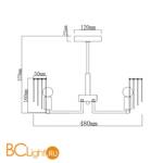 Потолочная люстра Freya Fabiana FR5005PL-05B - Схема