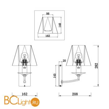 Бра Freya Faina FR5086WL-01N - Схема