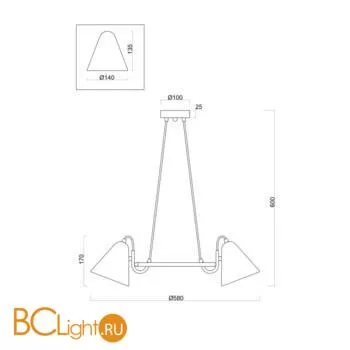 Подвесной светильник Freya Falke FR8001PL-03WG - Фото 0