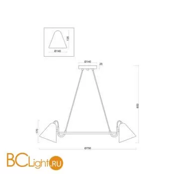 Подвесной светильник Freya Falke FR8001PL-07WG - Фото 2