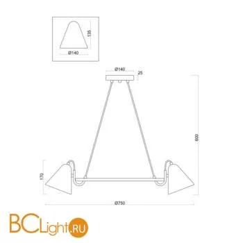 Подвесной светильник Freya Falke FR8001PL-07WG - Фото 0