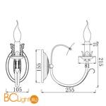 Бра Freya Farfalla FR3043-WL-01-BG - Схема