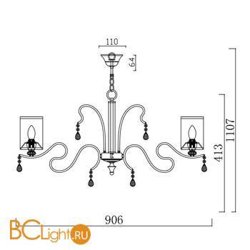 Люстра Freya Faust FR2300-PL-08-BZ - Схема