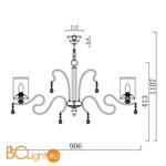 Люстра Freya Faust FR2300-PL-08-BZ - Схема