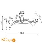 Потолочная люстра Freya Flash FR5103-CL-04-W - Схема
