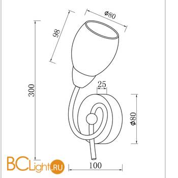 Бра Freya Flash FR5104-WL-01-GN - Схема