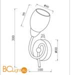 Бра Freya Flash FR5104-WL-01-GN - Схема