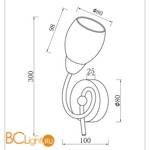 Бра Freya Flash FR104-01-YE - Схема