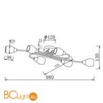 Потолочная люстра Freya Flash FR5104-CL-06-BL - Схема