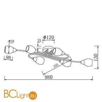 Потолочная люстра Freya Flash FR5104-CL-06-GN - Схема