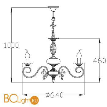 Люстра Freya Florence FR2806-PL-05-WG - Схема