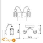 Бра Freya Fountain FR5605-WL-02-CH - Схема