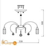 Потолочная люстра Freya Fountain FR5605-CL-05-CH - Схема