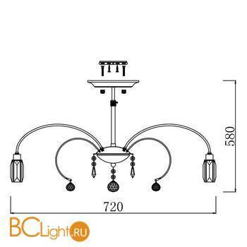 Потолочная люстра Freya Fountain FR5605-CL-08-CH - Схема