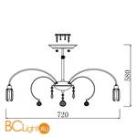Потолочная люстра Freya Fountain FR5605-CL-08-CH - Схема