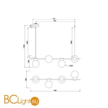 Подвесной светильник Freya Gatsby FR5232PL-04B - Фото 5