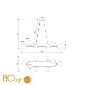 Подвесной светильник Freya Globos FR5222PL-08B - Фото 4