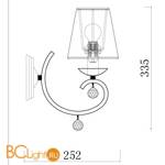 Бра Freya Gretchen FR2305-WL-01-BR - Схема