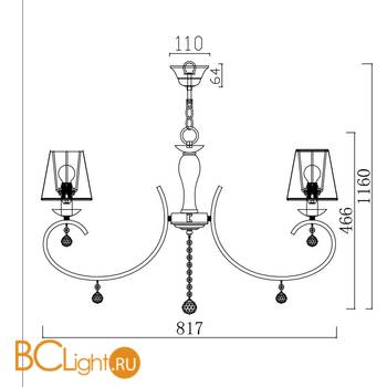 Люстра Freya Gretchen FR305-08-R - Схема