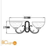 Бра Freya Herbert FR2012-WL-02-BZ - Схема